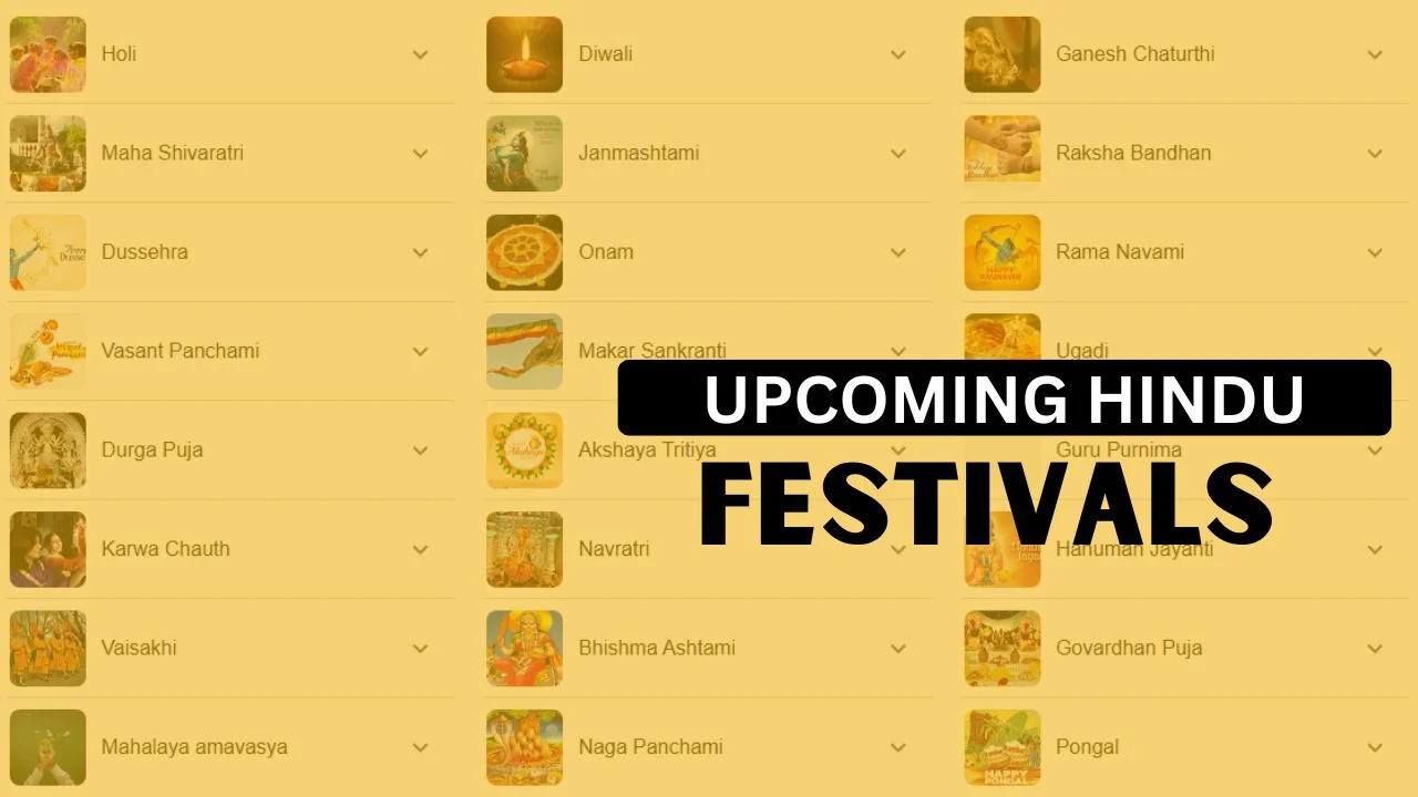 Upcoming Hindu Festivals in 2025: A Spiritual Calendar from August to December
